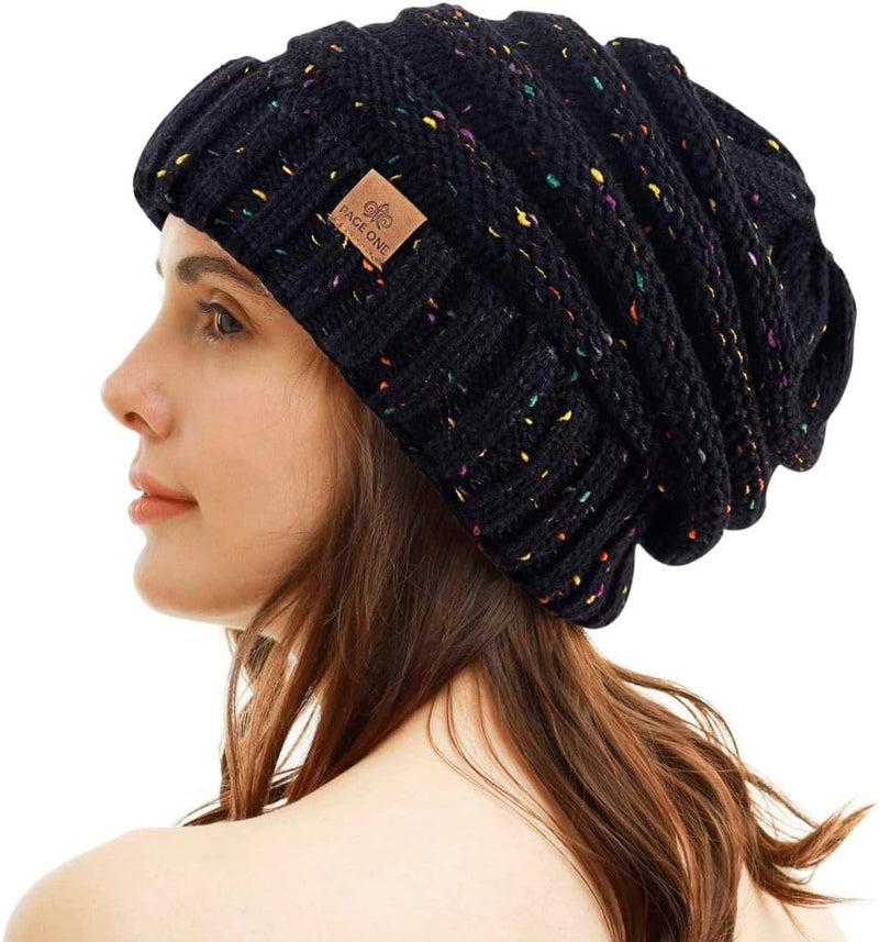PAGE ONE Womens Winter Beanie Warm Cable Knit Hat Style Stretch Trendy Ribbed Chunky Cap - Image 4